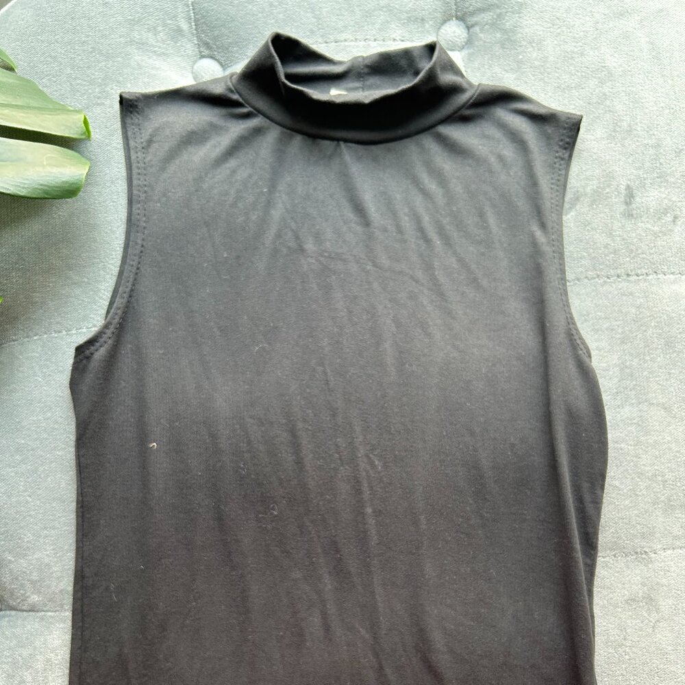 Sleeveless Mock Neck Top